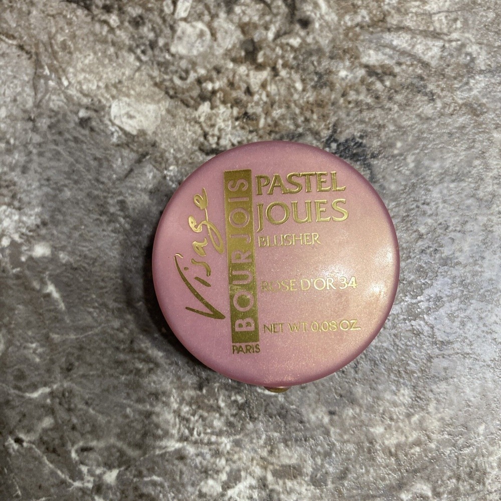 BOURJOIS Visage Pastel Joues Blusher #34 ROSE D'OR .08 oz Rare blush